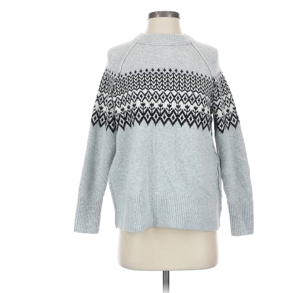 aerie Sweaters - Aerie Crew Neck Sweater-Gray and Black Patterned- Women's Sweater NWT- Size Sm.